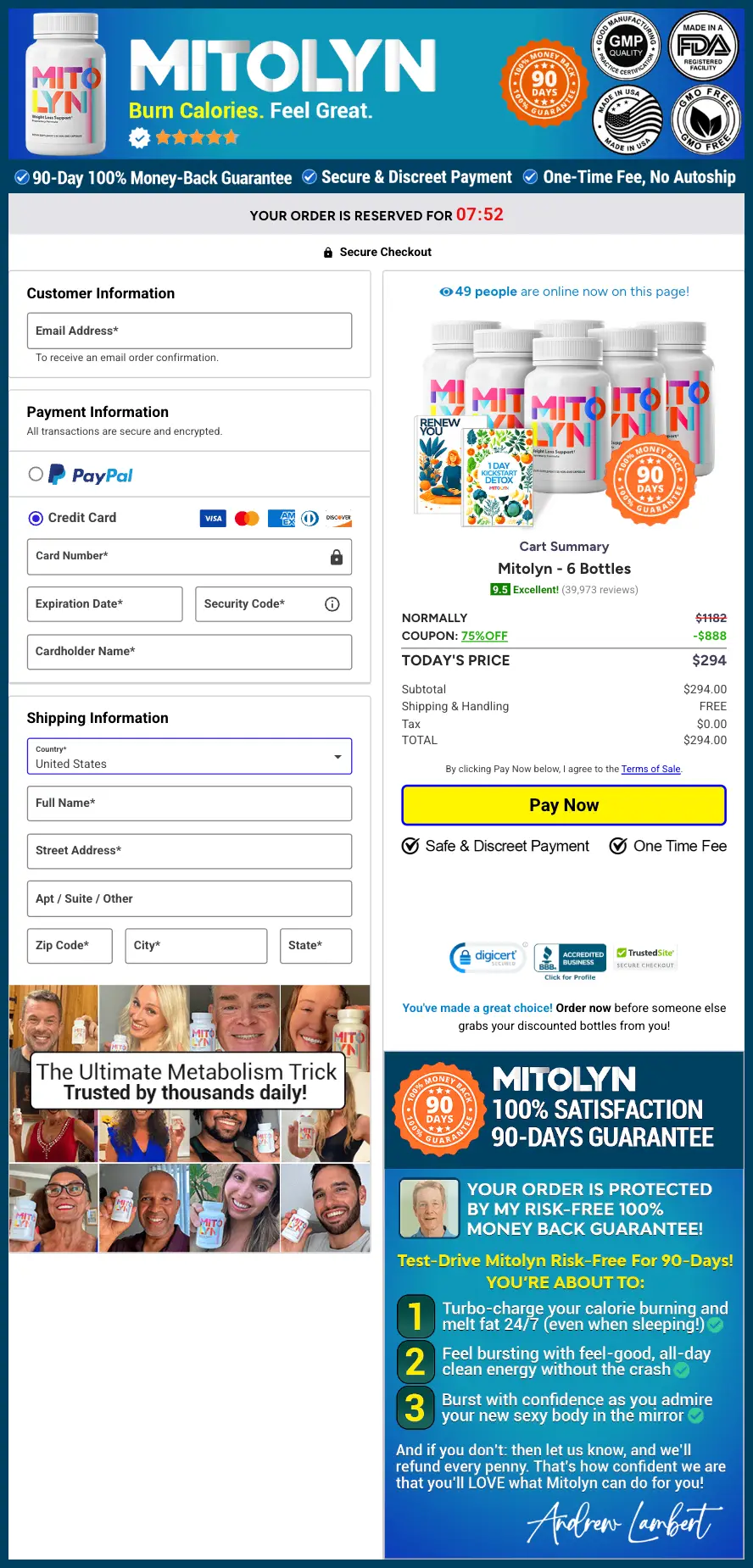 Mitolyn Official Website Secure Order Page